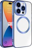 iPhone 15 Pro Uyumlu Kamera Korumalı Magsafe Wireless Şarj Özellikli Lazer Kesim Silikon Kapak