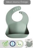 Meleni Baby Mega Boy Silikon Mama Önlüğü - Çift Kilitli Ayarlanabilir Bebek Mama Önlüğü - Yeşil