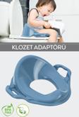 Meleni Baby Unisex Çocuk Kulplu Klozet Kapağı Adaptörü - Tuvalet Eğitimi Alıştırma Oturağı - Mavi