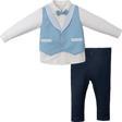 YELEKLİ GÖMLEK PANTOLON TAKIM LACİVERT