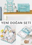 Pazar Kapısı Baby Yeni Doğan Seti - Bavul Organizer , Bakım Ve Alt Bakım Çantası Mavi
