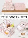 Pazar Kapısı Baby Yeni Doğan Seti - Bavul Organizer , Bakım Ve Alt Bakım Çantası Pembe