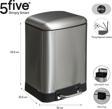 5Fıve Arıane - Metal Pedallı 6 Lt Çöp Kutusu / Inox
