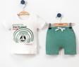 SPACE TSHIRT ŞORT TAKIM BEYAZ