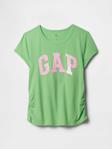 Gap V-Logo Sıde Ruched Tee Yeşil Kız Çocuk T-Shirt 742430004