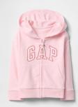 Gap Kız Bebek Logo Fermuarlı Kapüşonlu Sweatshirt Pembe
