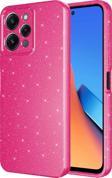 Xiaomi Redmi 12 Uyumlu Kamera Korumalı Simli Parlak Yumuşak Silikon Kılıf