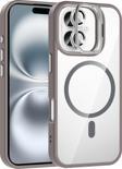 iPhone 16 Plus Uyumlu Kamera Standlı Lens Hediyeli Magsafe Wireless Şarj Özellikli Kılıf