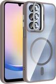 Samsung Galaxy A25 Uyumlu Kamera Standlı Lens Hediyeli Magsafe Wireless Şarj Özellikli Kılıf
