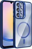 Samsung Galaxy A25 Uyumlu Kamera Standlı Lens Hediyeli Magsafe Wireless Şarj Özellikli Kılıf