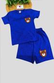 Dinamik Ayıcık Desenli Çocuk Alt Üst 2'Li Takım Yazlık Pijama