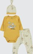 Civil Baby Erkek Bebek 3'lü Takım 6-18 Ay Hardal