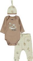 Civil Baby Erkek Bebek 3'lü Takım 6-18 Ay Kahve