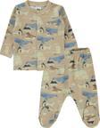 Civil Baby Erkek Bebek Pijama Takımı 1-6 Ay Sütlü Kahve