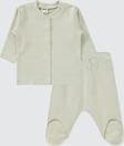 Civil Baby Erkek Bebek Pijama Takımı 1-6 Ay Taş Rengi