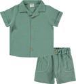 Civil Baby Erkek Bebek Şortlu  Takım 6-18 Ay Su Yeşili