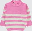 Civil Baby Kız Bebek Triko Kazak 6-18 Ay Koyu Pembe