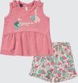 Miniworld Kız Bebek Şortlu  Takım 6-18 Ay Gül