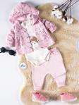 Pakel Kız Bebek 3'lü Takım 0-6 Ay Pembe