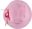 3/6 YAŞ KIZ FİYONKLU HASIR FÖTR ŞAPKA-50 CM Pembe