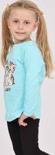 Toontoy Kız Çocuk İkili Kedi Baskılı Sweatshirt