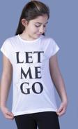 Toontoy Kız Çocuk Let Me Go Baskılı Tişört