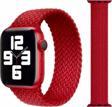 Watch 5 42 Mm Uyumlu  Örgü Solo Loop Kordon Kayış Medium: 14,7 Cm Kırmızı
