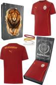 Galatasaray Orijinal Lisanslı Sıfır Yaka Kırmızı Antrenman 5 Yıldızlı T-Shirt + Bileklik Set