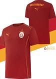 Galatasaray Orijinal Lisanslı Sıfır Yaka Kırmızı Antrenman 5 Yıldızlı T-Shirt