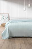 Dantelli Tek Kişilik Waffle Pike- %100 Pamuk Petekli Pike-160x230 cm-Mint