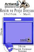Plastik Fermuarlı Proje Dosyası 25x35 cm 1 Adet Tutmaçlı 28x38 cm Resim ve Proje Ödev Dosyası El Tutmalı