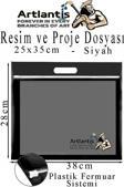 Plastik Fermuarlı Proje Dosyası 25x35 cm 1 Adet Tutmaçlı 28x38 cm Resim ve Proje Ödev Dosyası El Tutmalı