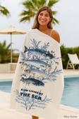 Unisex Baskılı Plaj Deniz Havuz Havlusu %100 Pamuk 70x145 Cm Wonderfull