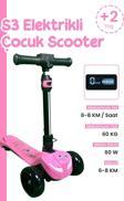 Electron Led Işıklı Hoparlörlü 3 Tekerlekli Yükseklik Ayarlı Elektrikli Scooter - 60W