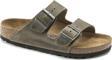 Birkenstock Arizona Sfb Vl Soft Foothed Haki Kadın Terlik