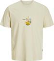 Jack Jones Jorvarenna Tee Ss Crew Neck Erkek Bej Tshirt 12273162-06