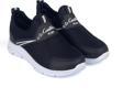 Çocuk Unisex Siyah Beyaz Bağcıksız Slip-On Rahat Kalıp Günlük Sneaker Spor Ayakkabı