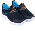 Çocuk Unisex Siyah Turkuaz Bağcıksız Slip-On Rahat Kalıp Günlük Sneaker Spor Ayakkabı