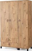 3 Kapılı 2 Çekmeceli Gardrop Elbise Dolabı 120x46x189cm