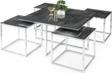 Kares 4 Zigonlu Orta Sehpa Metal Krom 90x90x47cm