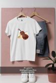 Oversize Keman Ve Nota  Tasarımlı Unisex T-Shirt