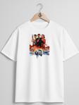 Oversize James Bond Film Series Göğüs Tasarımlı Unisex T-Shirt