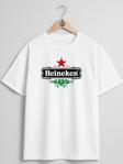 Oversize Heineken Logo, Heineken International Bee Göğüs Tasarımlı Unisex T-Shirt
