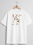 Oversize İtalya Haritası Ve Turistik Yerler Göğüs Tasarımlı Unisex T-Shirt