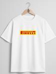 Oversize Prelli Lastik Göğüs Tasarımlı Unisex T-Shirt