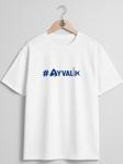 Oversize Balıkesir Ayvalık Yazı Göğüs Tasarımlı Unisex T-Shirt