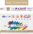Paint Marker  Epoksi Varak Kalem (12 Adet)  Gold