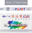 Paint Marker  Epoksi Varak Kalem (12 Adet)  Gümüş