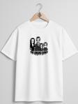 Oversize The Addams Family Göğüs Tasarımlı Unisex T-Shirt