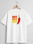 Oversize Acı Acı Acı Göğüs Tasarımlı Unisex T-Shirt